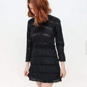 Ulla Johnson Black Long Sleeve Dress